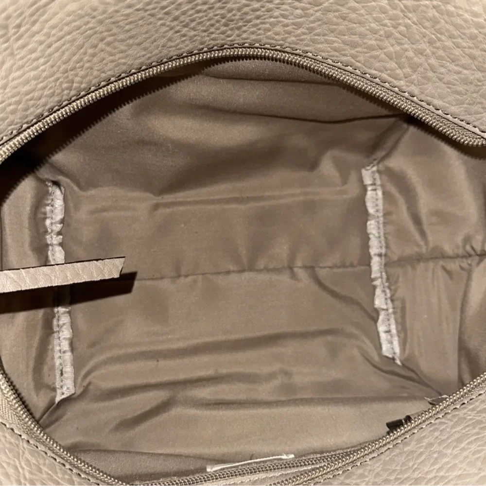 a.n.a. Taupe Faux Leather Satchel with Crossbody Strap